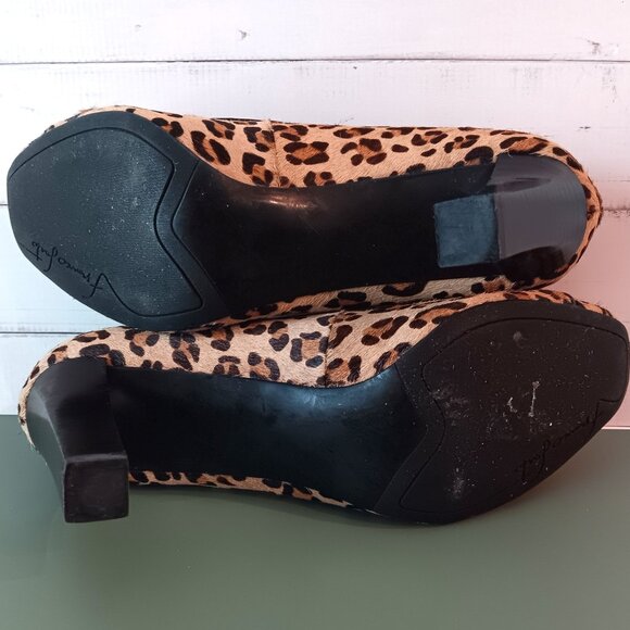 EUC 💥 FRANCO SARTO Gorgeous Leopard Print Pumps 3" Heel Shoes Size 8M - Picture 9 of 9